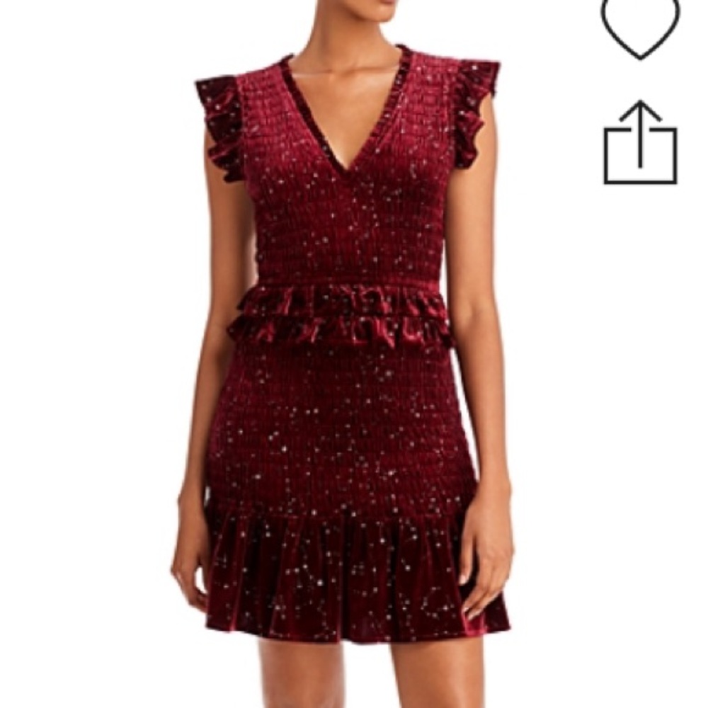 Aqua Burgundy Mini Dress